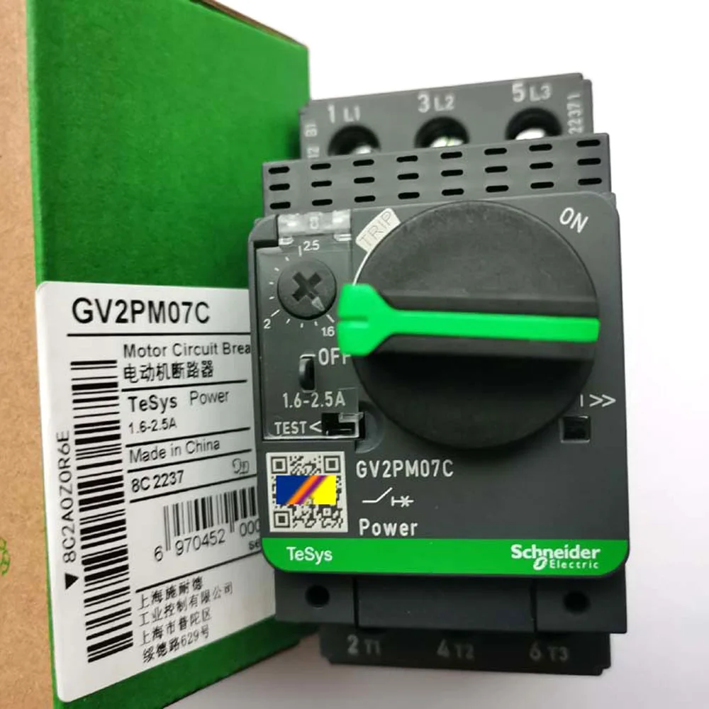 

Original Schneider Electric Din Rail Product Smart Home GV2-PM07C Motor Circuit Breaker Protection GV2PM07C 1.6-2.5A 3P Relay