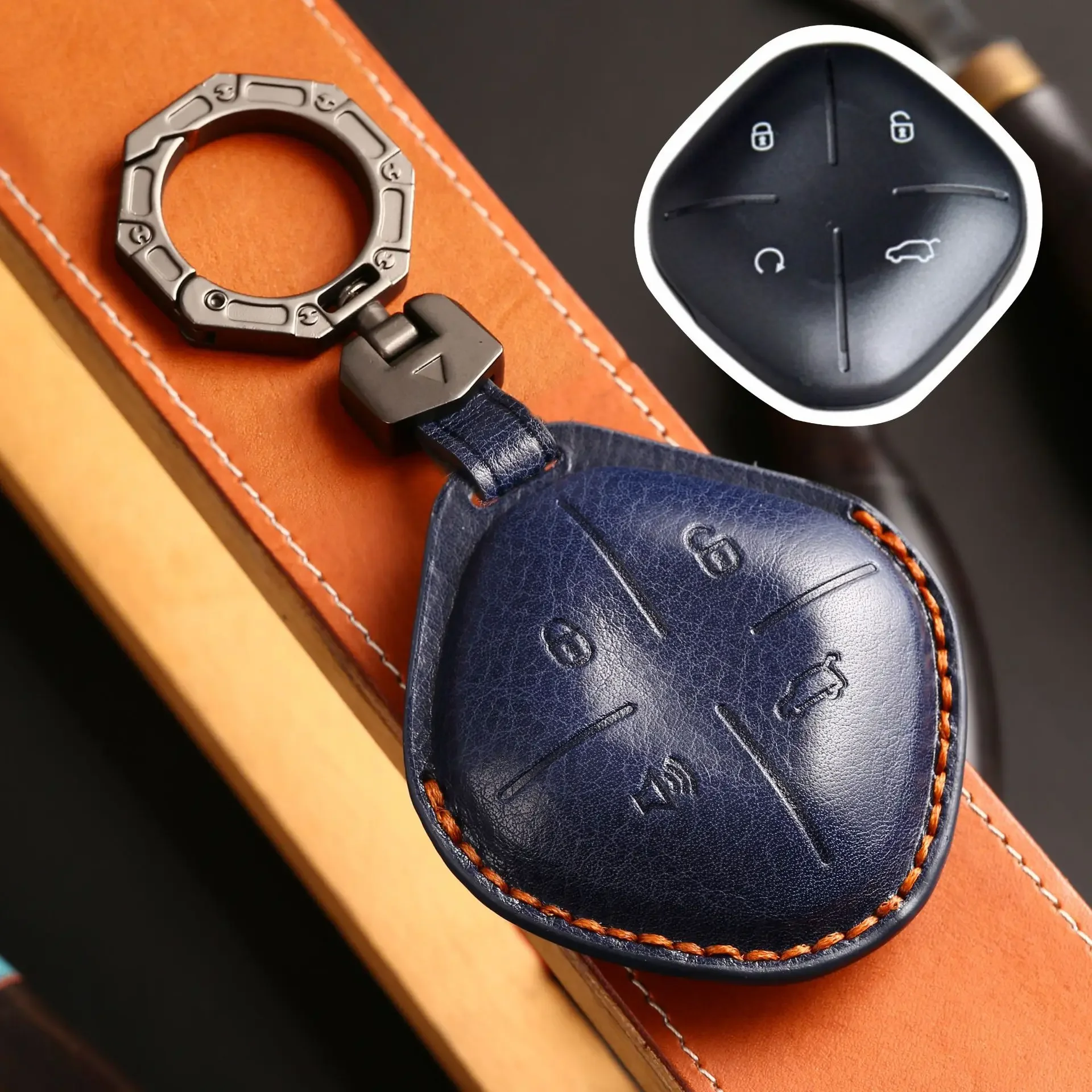 For Chery Jetour Dashing X-1 Plus DTC IDM 2022 2023 Leather Car Key Case Cover Accessories