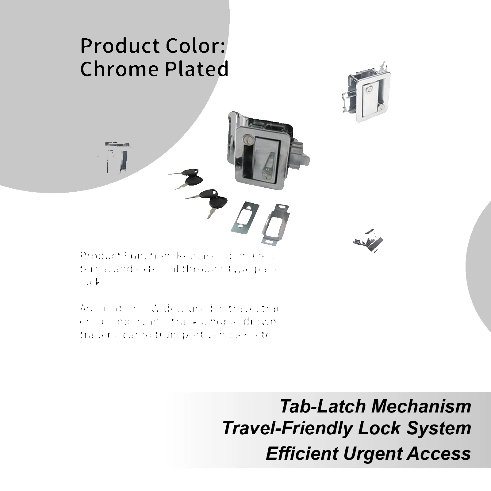 

Rv Door Lock Portable Security With 2 Keys Trailer Entry Latches Replacement Kit For Motorhome Hauler Campervan Truck Cargo