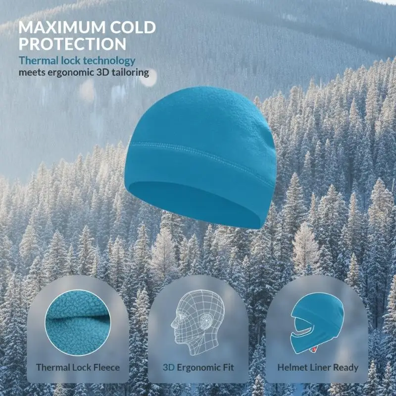 Warm Fleece Winter Beanie Soft Windproof Design For Cold Weather Skiing Hiking Camping Activities