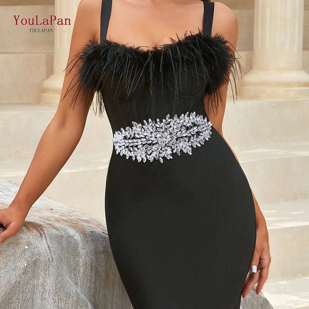 YoulaPan casamento vestido de noite cintos para mulheres, faixa feminina ornamentos, luxo strass, senhora decorativa, vestidos de festa, presente, SH416