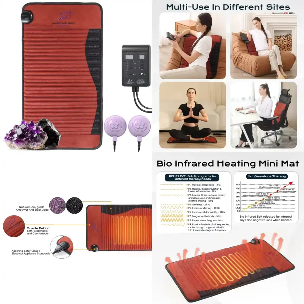 

D85 Bio-pulse Electromagnetic Field Therapy Heating Shiatsu Massage Cushion Portable