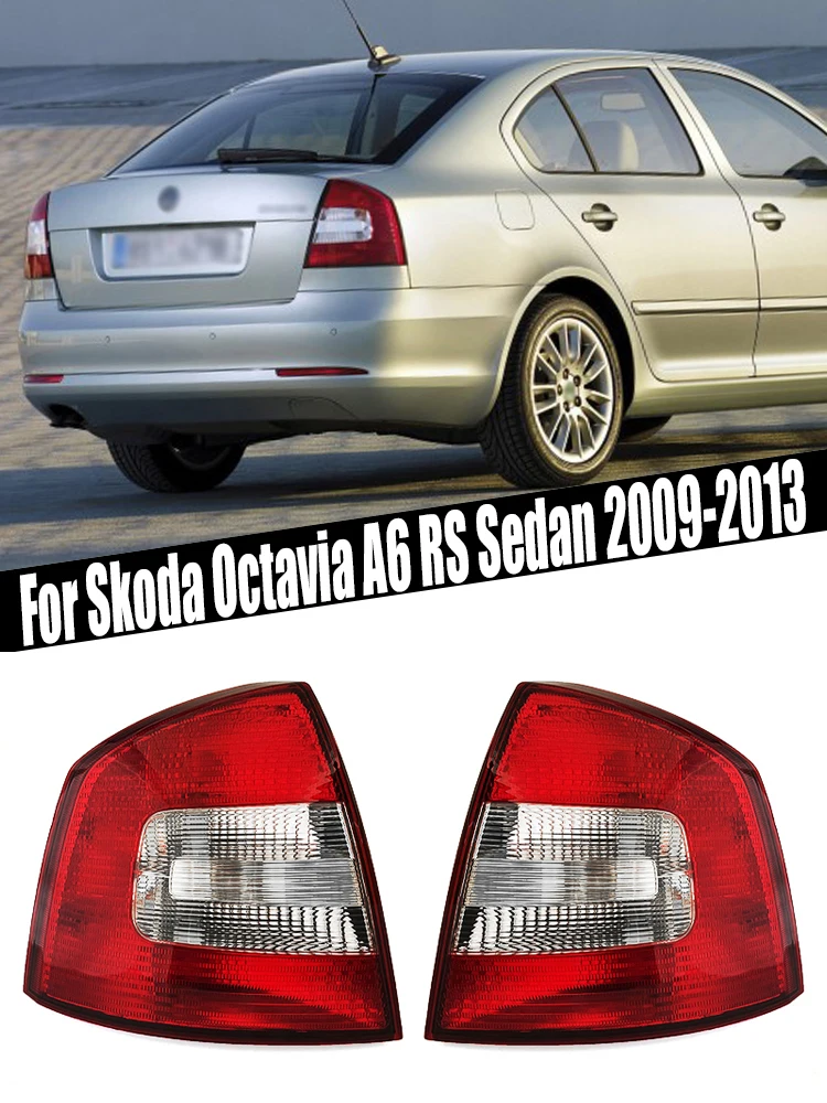 Tylne światło samochodu bez żarówek dla Skoda Octavia A6 Sedan 2009-2013 dla RS 2009-2013 stylizacja samochodu 1Z 5945111 B 1Z 5945112 B