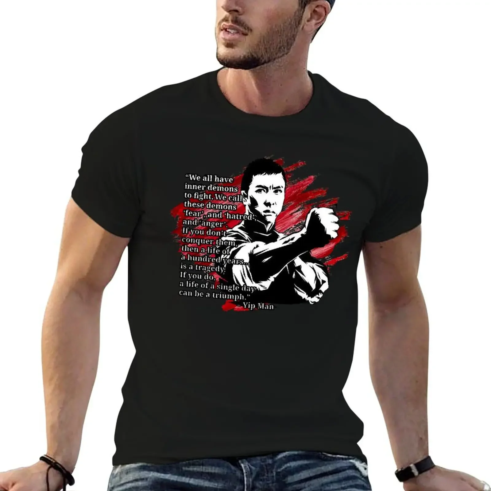 

Wing Chun Ip Man Martial Arts T-Shirt customs design your own graphic shirts mens clothing