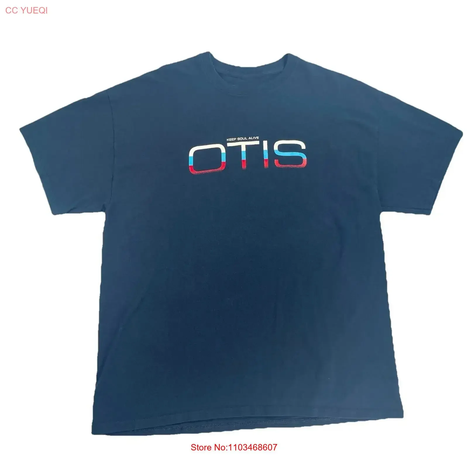 Otis Redding Keep Soul Alive Navy T-shirt Concert S 5XL TU888 vintage lavé doux élégant homme vêtements graphiques décontractés