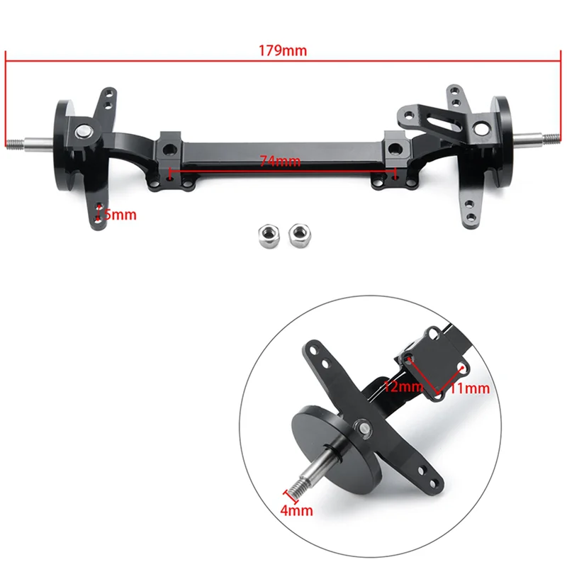 2X โลหะเพลาหน้าชุดพวงมาลัย Link เสาเชื่อมต่อ Rod ไม่มีสําหรับ Tamiya 1/14 RC รถบรรทุกอะไหล่รถยนต์, 1-AA02