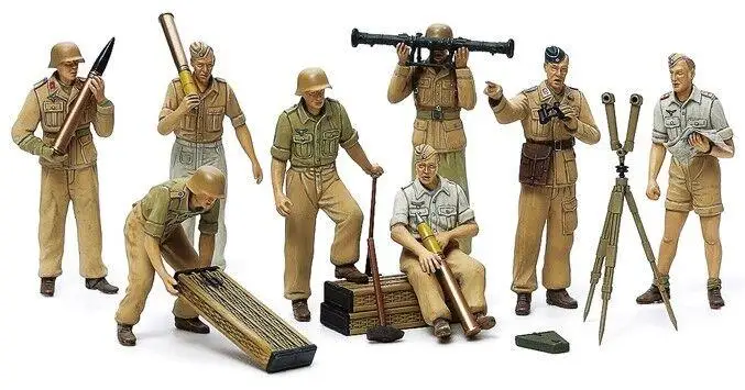 Tamiya 35343 1/35 Model WWII German Africa Corps Luftwaffe Artillery Crew Set