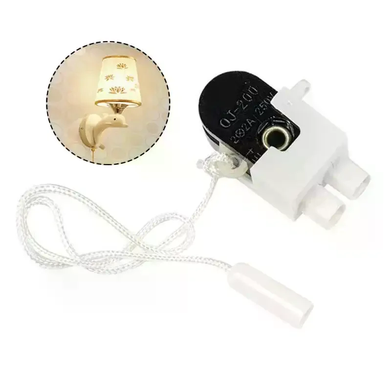 1/2/3pcs Pull Cord Wall Light Switch with Cord Rotating Pull Cord Switch for Table Lamps Floorlamps Pull Switch