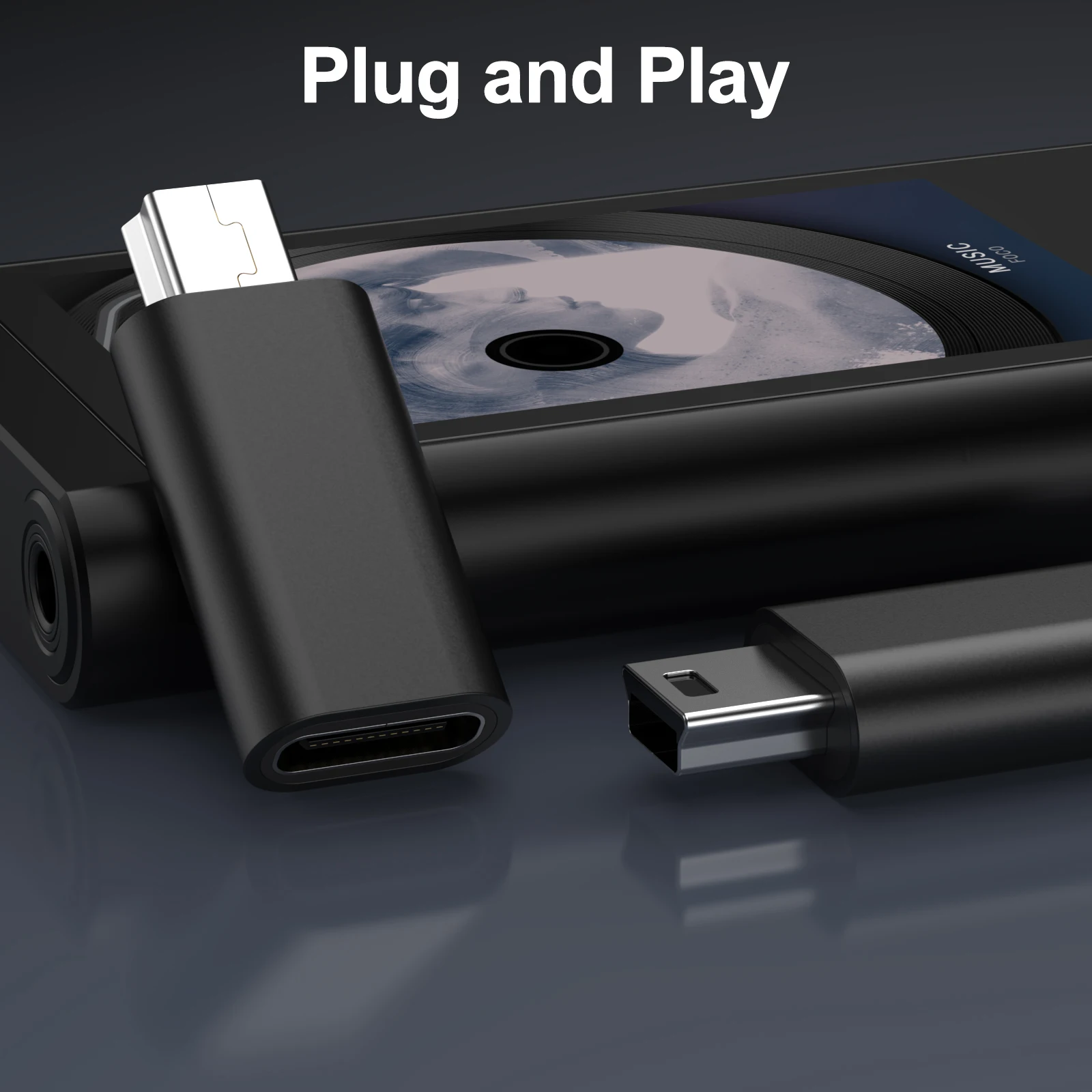 Typ-C-zu-Mini-USB-2.0-Adapter zum Laden und Datenübertragen, USB-C-Buchse zu Mini-USB-Stecker-Konverter für Kameras, GoPro, MP3, MP4, GPS-Geräte – Detail 6