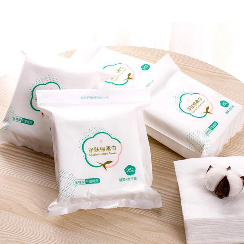 

50 Pcs Face Towel Nonwoven Material Cleansing Cotton Disposable Tissues Removable Wipes Facial Used For Makeup Skin Care Nail