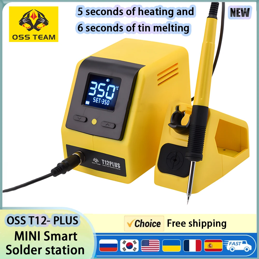 OSS T12 Plus Solder Station 75W Digital display Constant temperature With T12 Tips DIY Tool Mobile phone Repair Welding Tools