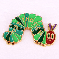 Eat The Rich Hungry Caterpillar Enamel Pin Children's Picture Book Brooch Jewelry Accessories