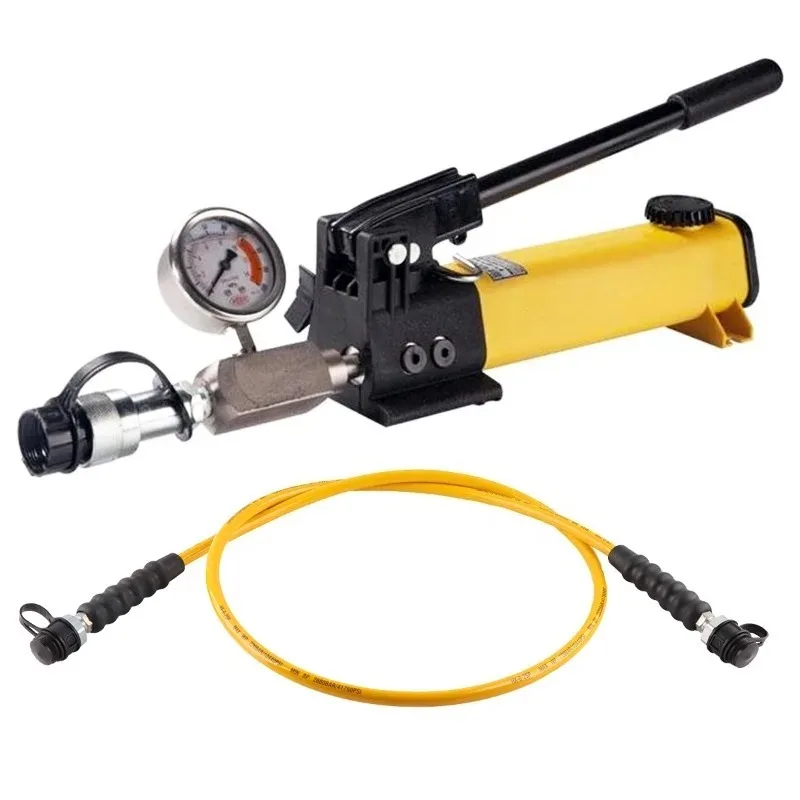 P-142 Complete Set, ENERPAC Same Design Two Speed Hydraulic Hand Pump Manual Pump Set with Hoses