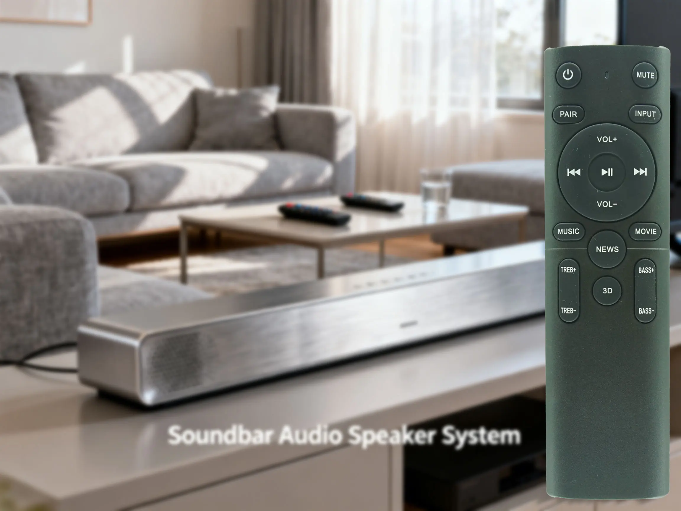 Remote Control Compatible For Zebronics Zeb-Juke Bar 4000 & Mivi Fort H120 Fort H160  TV Sound Bar Soundbar Audio Speaker System