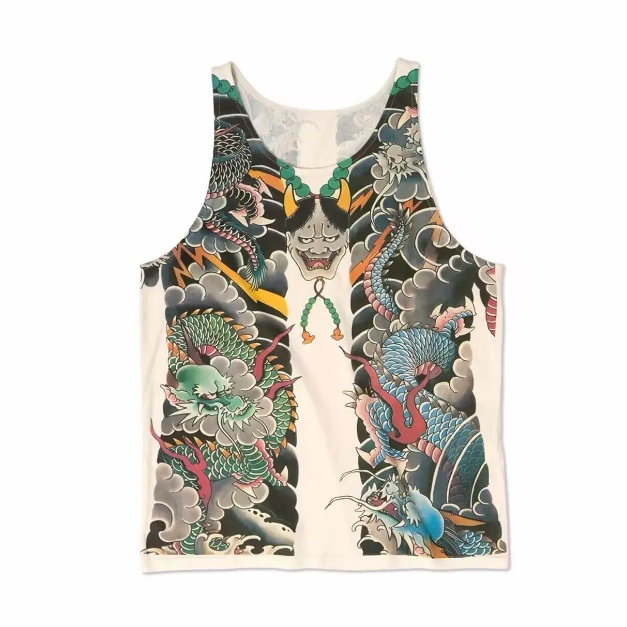 Japanese 3D Anime Figures Tank Top Men Streetwear Fashion Sport Sleeveless Gym T-shirt Bodybuilding Fitness Wear Underwear Male