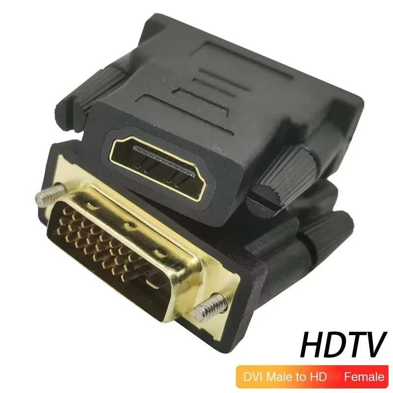 DVI 24+1 to HDMI Adapter Bi-Directional HDMI to DVI Cable Adapter Coupler DVI to HDTV Cable Converter For PC HDTV Projector PS4