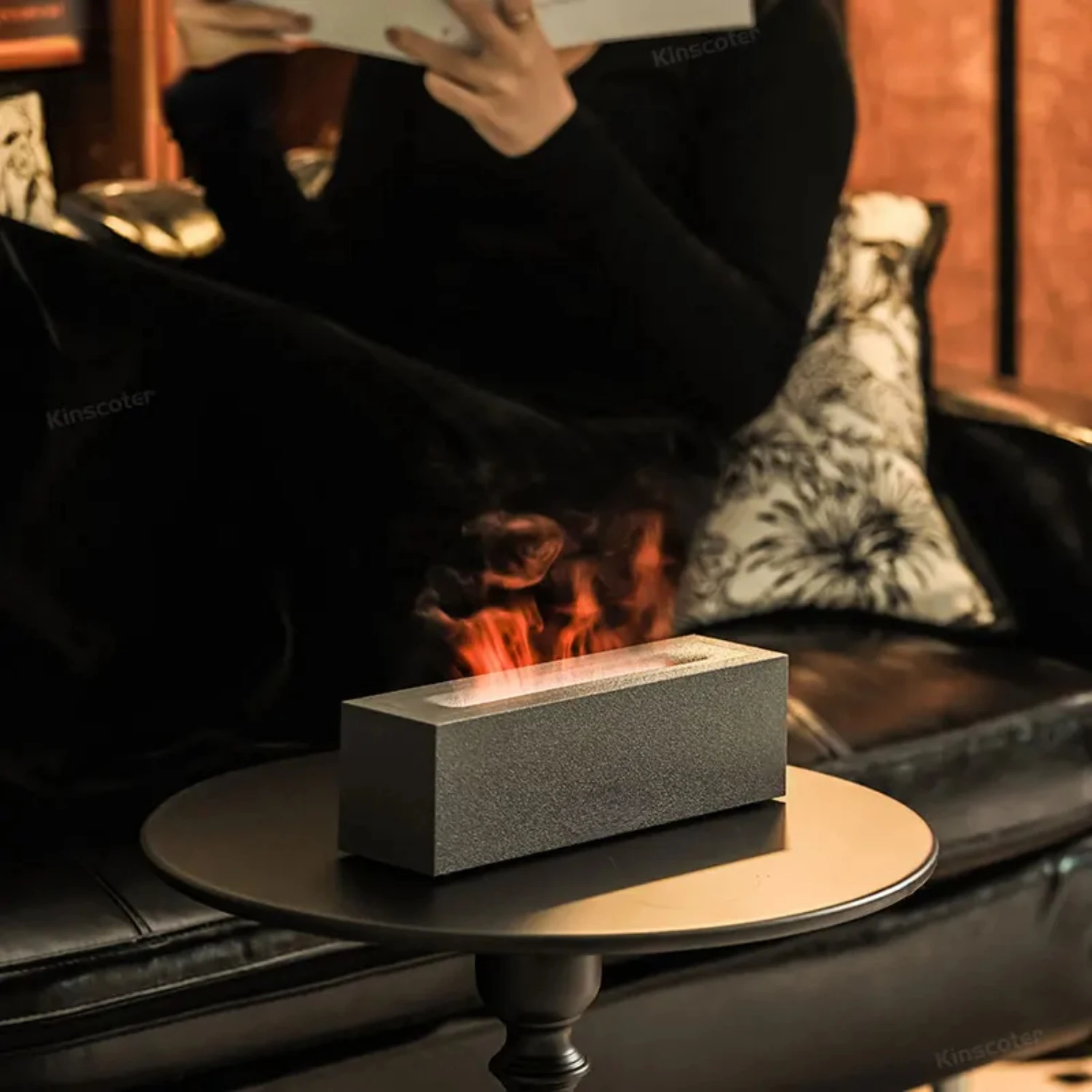 Enhance Your Environment with Relaxing Aromatherapy - LED Ultrasonic Cool Mist Maker Flame Lamp Air Humidifier Fogger Essential 