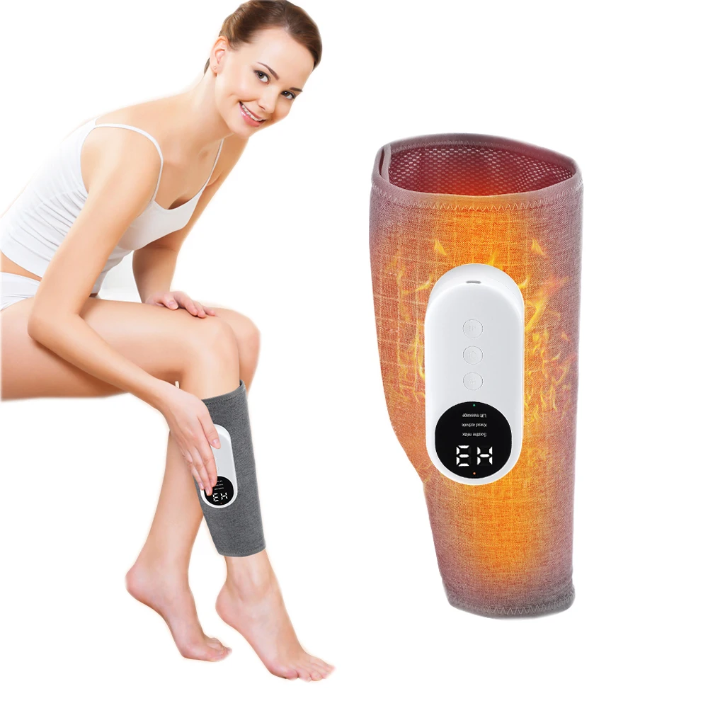 

Wireless Heated Leg Massager Air Compression for Blood Circulation Pain Relief Pressotherapy Electric Kneading Calf Wrap Massage