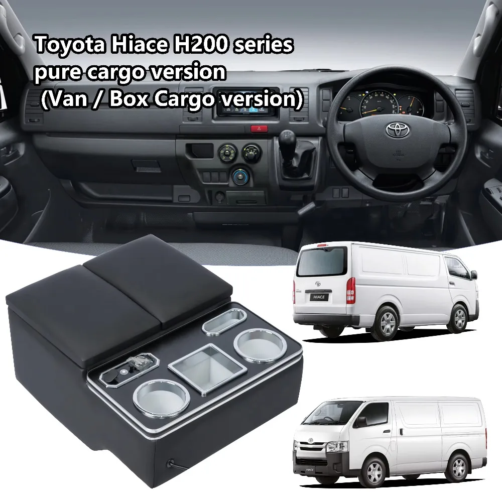 Reposabrazos para Coche Hiace Serie 200 DX, Consola Central, Caja de Consola Reposabrazos Dedicada para HiAce Serie 200 DX