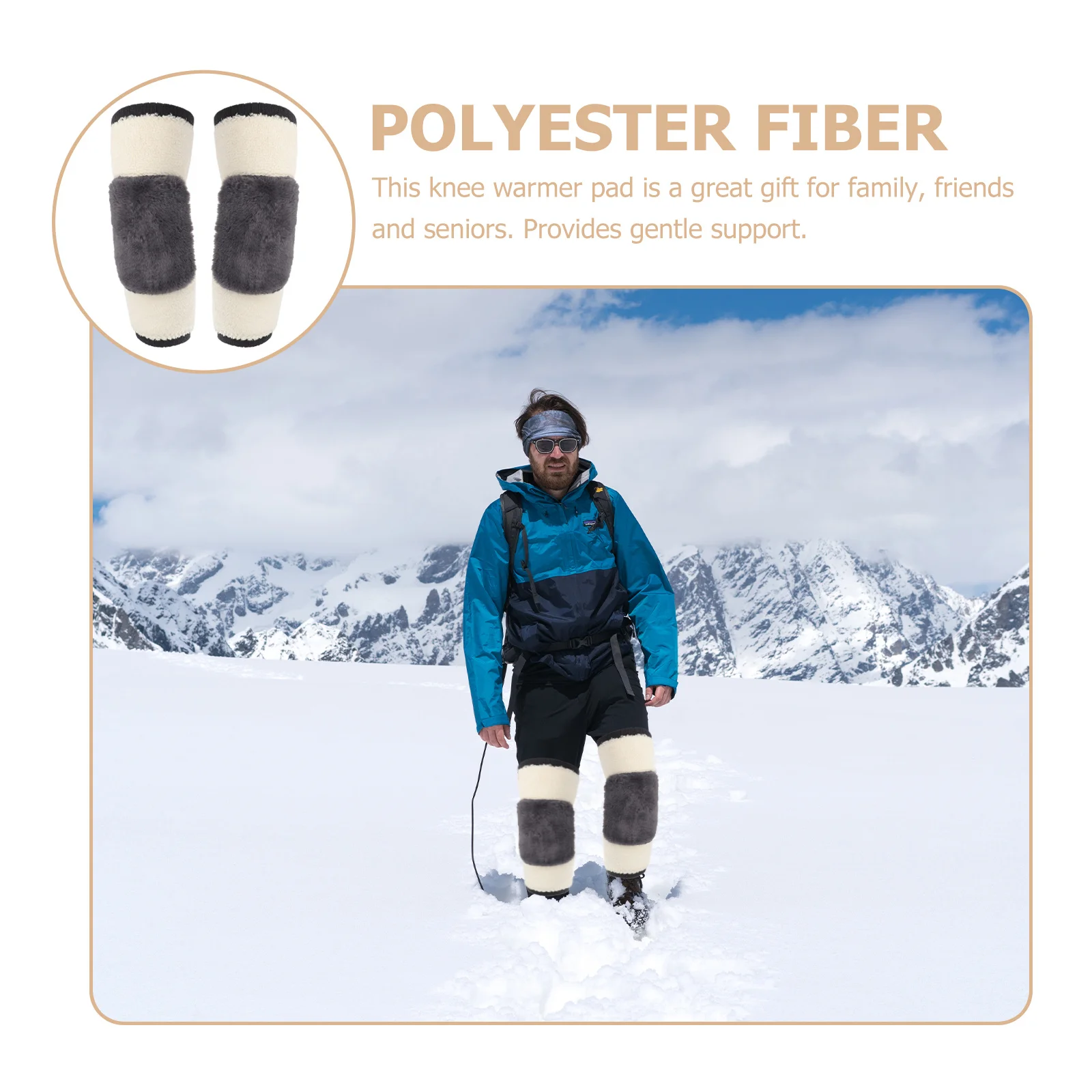 

1Pair Warmers Thermal Knee Pads Three-Layer Thickened Covers Protective Warmers for Winter Outdoor Use