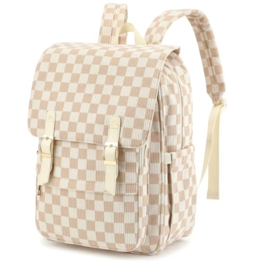 

Women Laptop Backpack, Corduroy 15.6" Travel Backpack for Work College Business, Teacher Nurse Bag with Large Capacity School B
