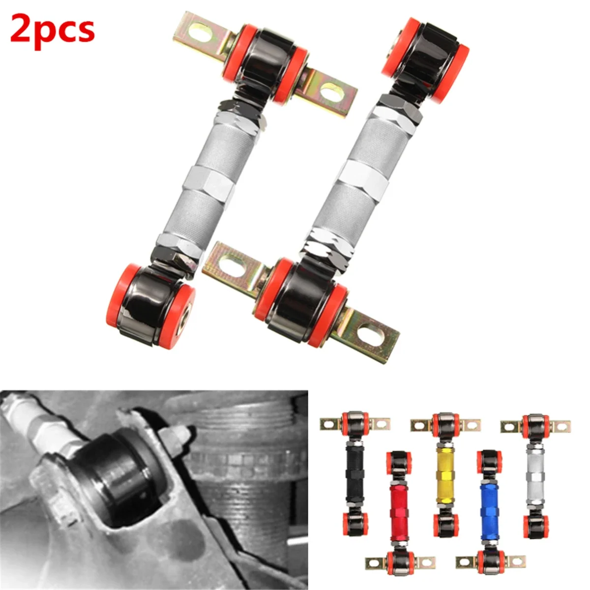 

1pair Adjustable Racing Rear Suspension Camber Control Arms Kit for Honda for Civic 5color Car Accessories Exterior Part