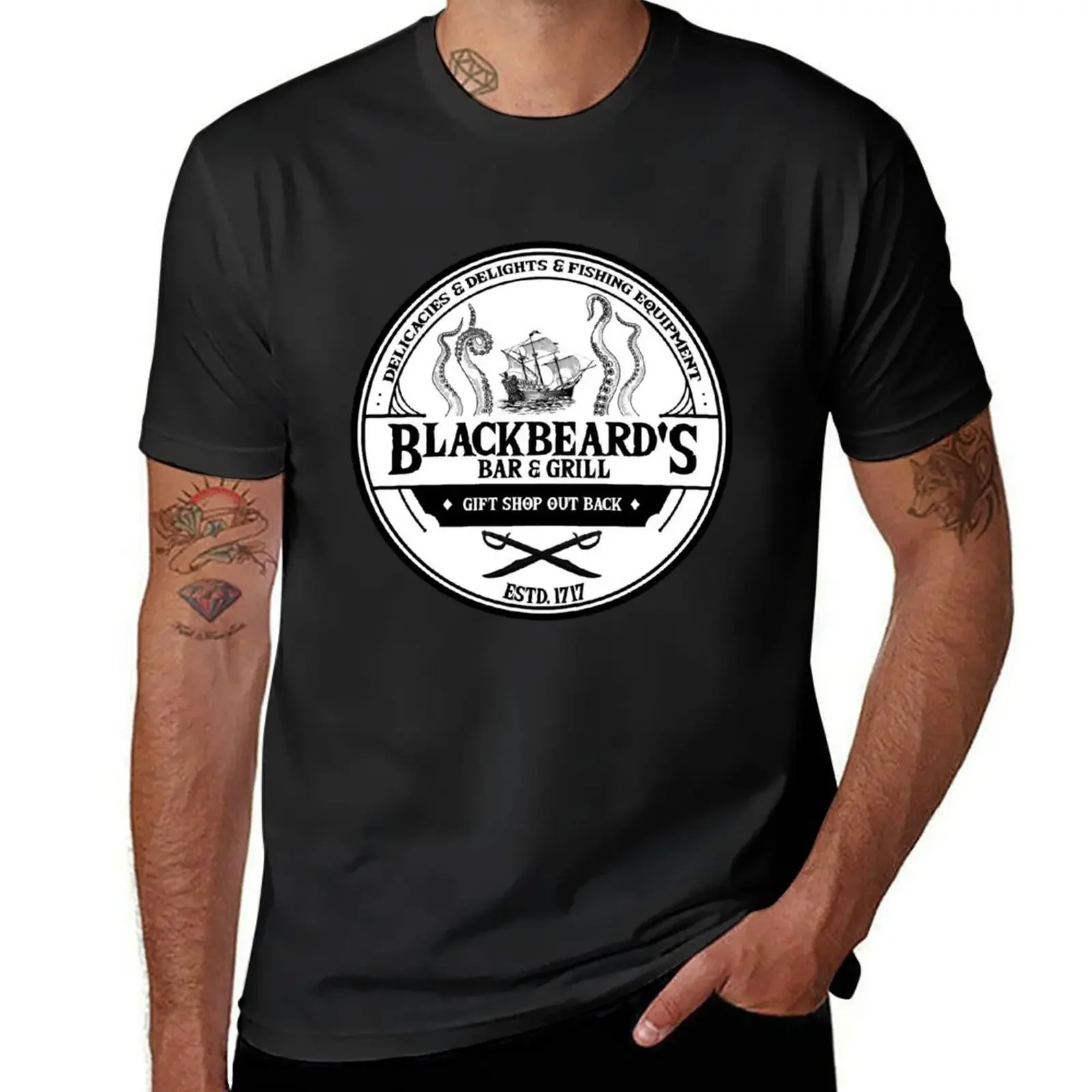 Blackbeard's Bar and Grill T-Shirt animal prinfor boys aesthetic clothes shirts graphic tees tshirts for men