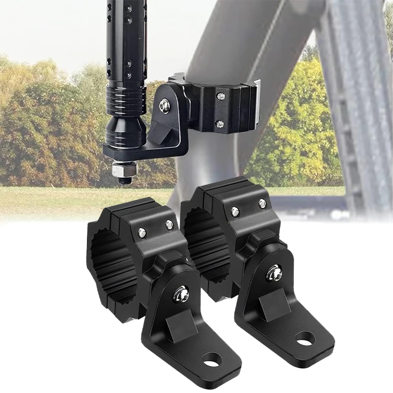 

Led Whip Light Mounting Bracket for 1.75''-2" Roll Bar 360° Rotating Led Chasing Work Lamp Flag Mount for Jeep Can-Am Polaris