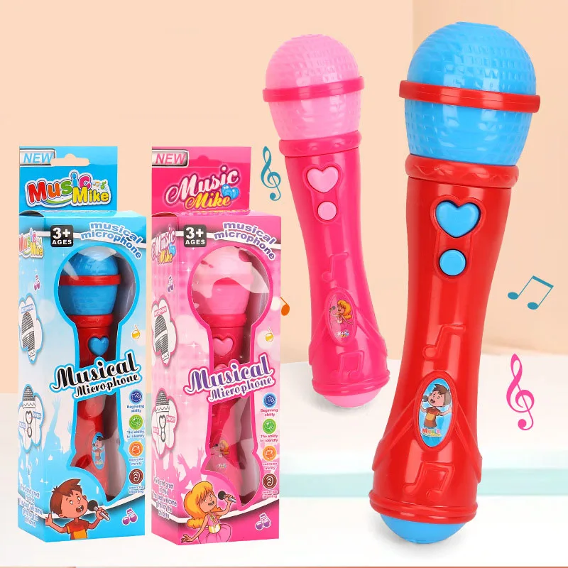 Children Plastic Simulation Microphone Toys Sound Amplifier Toy Gift Early Enlightenment Education Karaoke Musical Toy for Kids