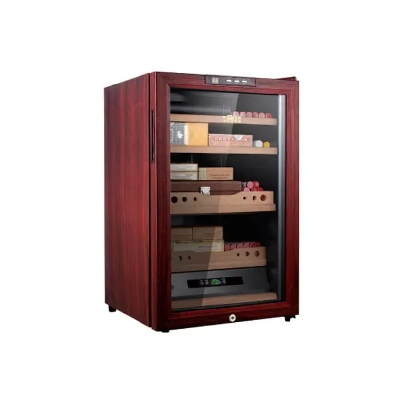 Electric Wooden Luxury Frosted Cigar Humidor Cabinet with Humid Control for 200-300 Cigars
