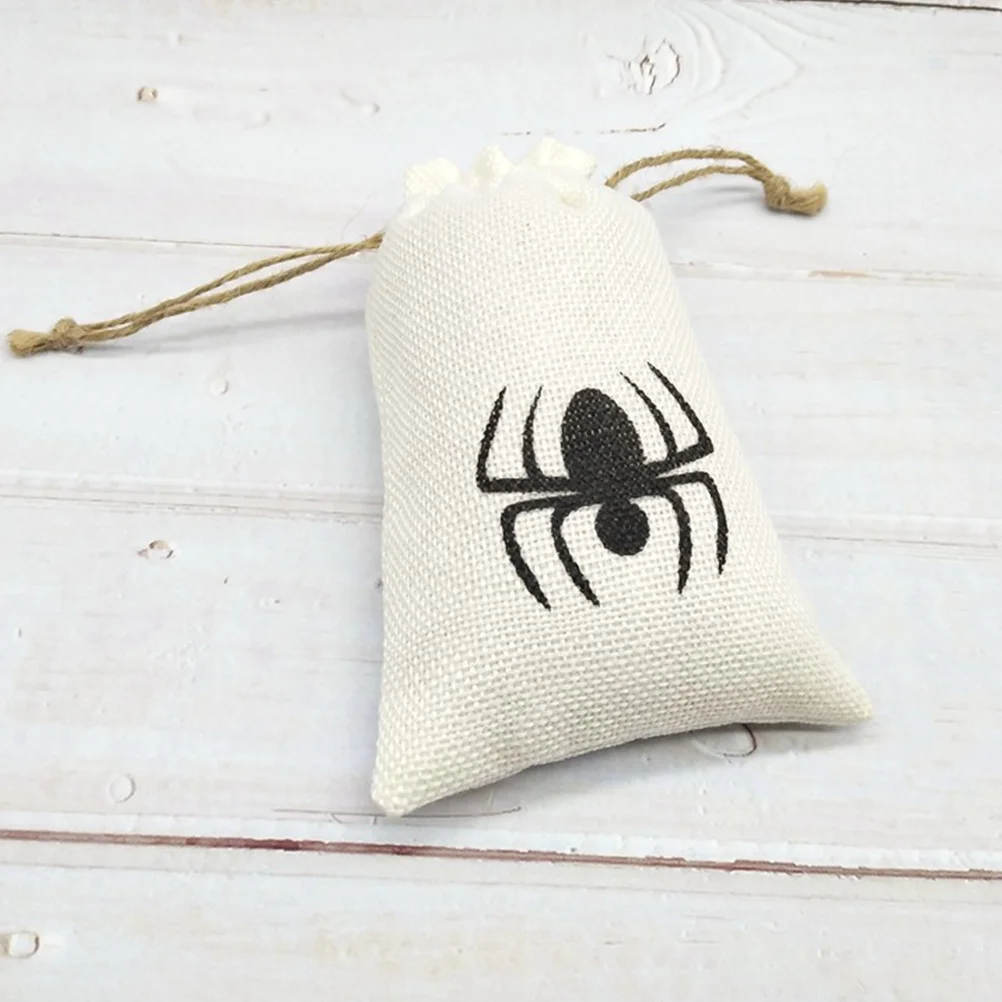 

5Pcs Halloween Candy Bags Cotton Felt Storage Bag Cute Durable Treat Bags Large Capacity Trick Or Treat Bag
