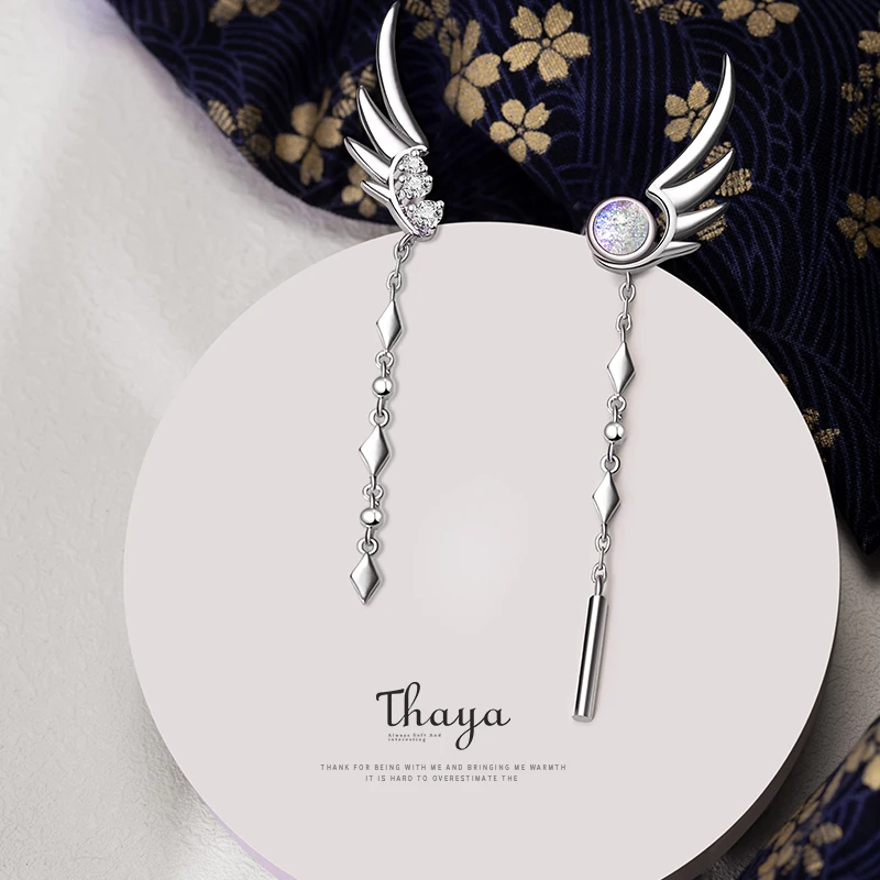 Thaya 100% S925 boucles d'oreilles en argent Sterling pour femmes 2024 tendance Unique boucles d'oreilles en cristal goujons mode noël anniversaire bijoux fins