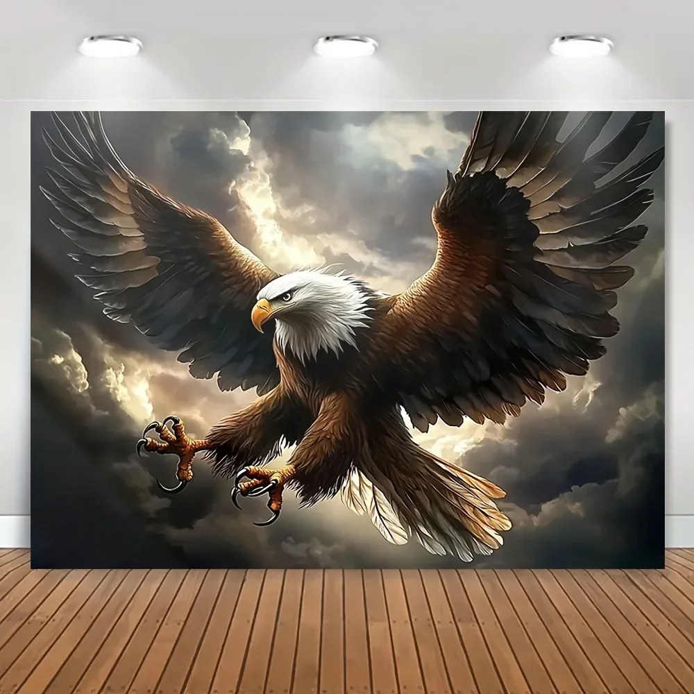 Eagle Tapestry 100 Polyester Natural Style Art Decor Living Room Bedroom Office Entryway Decoration No Electricity Seasonal