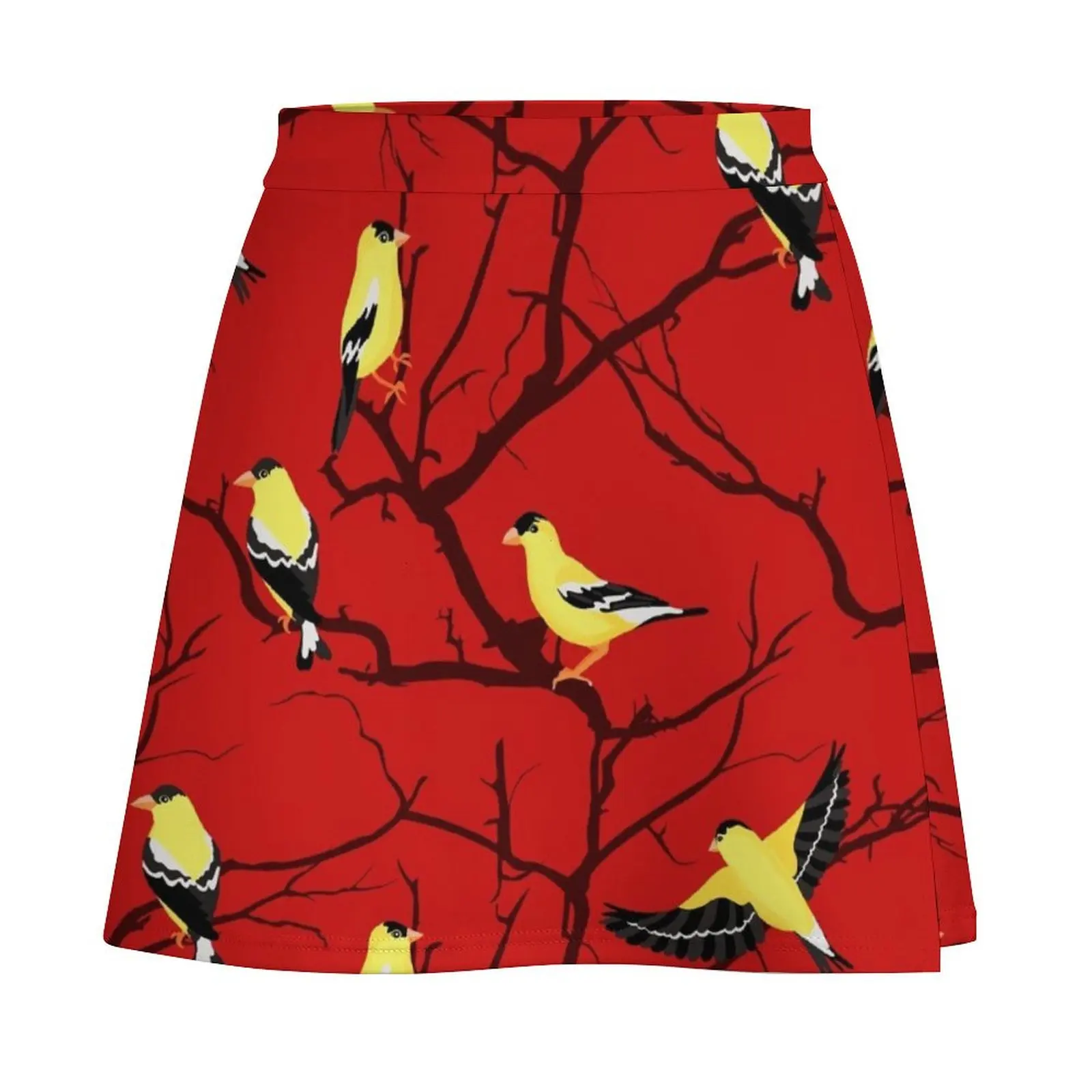 Goldfinches Among the Branches Mini Skirt skirts summer 2025 woman Kawaii fashion korean clothing Mini Skirt