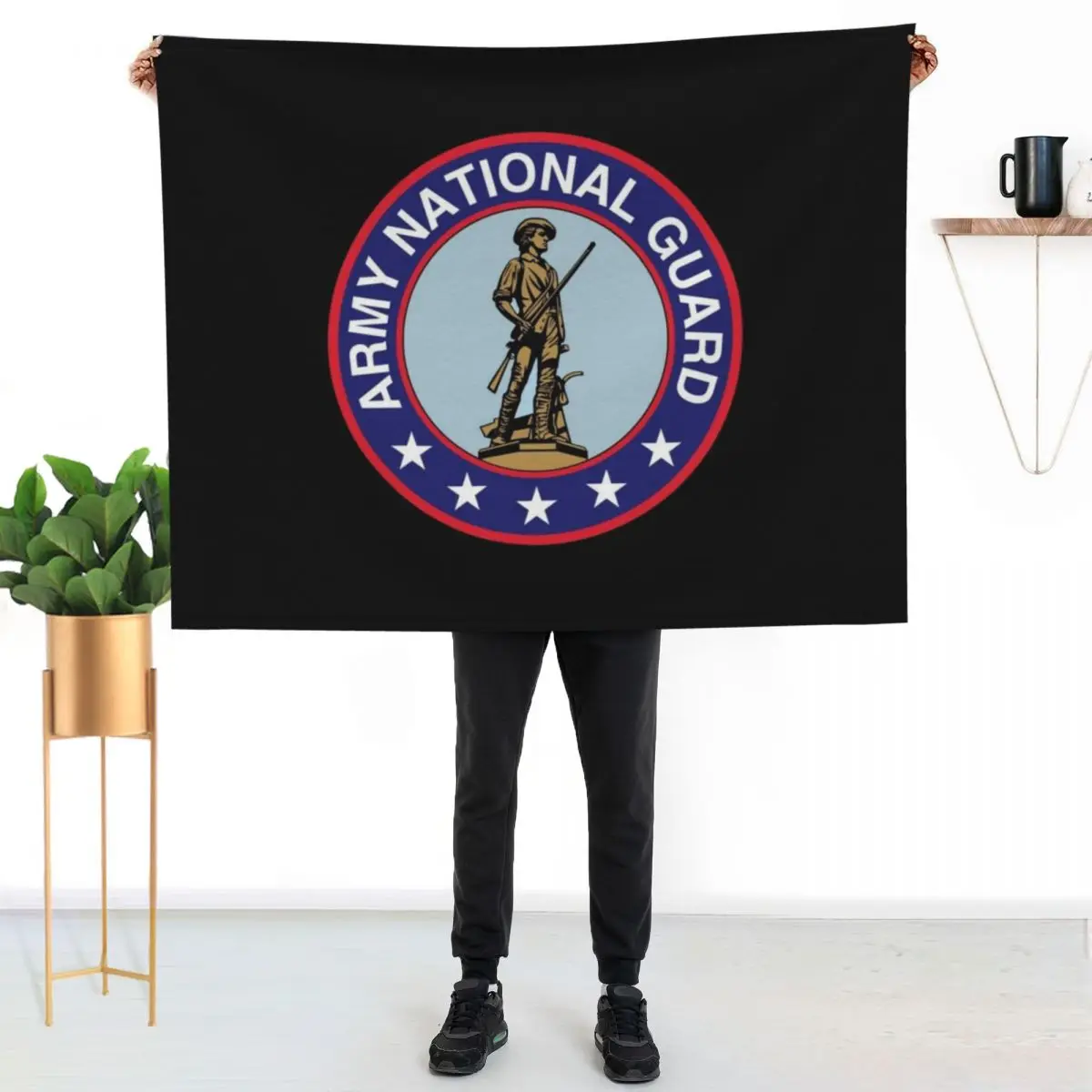 Army National Guard seal Throw Blanket Decorative Sofa for winter Summer Beddings wednesday Designers Blankets