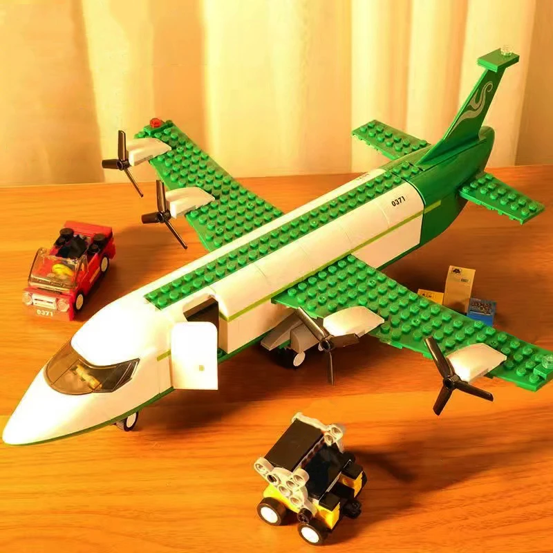City Plane Series International Airport Airbus Building Blocks Cargo Airliner Medical Rescue Aircraft Model Bricks Set Toys