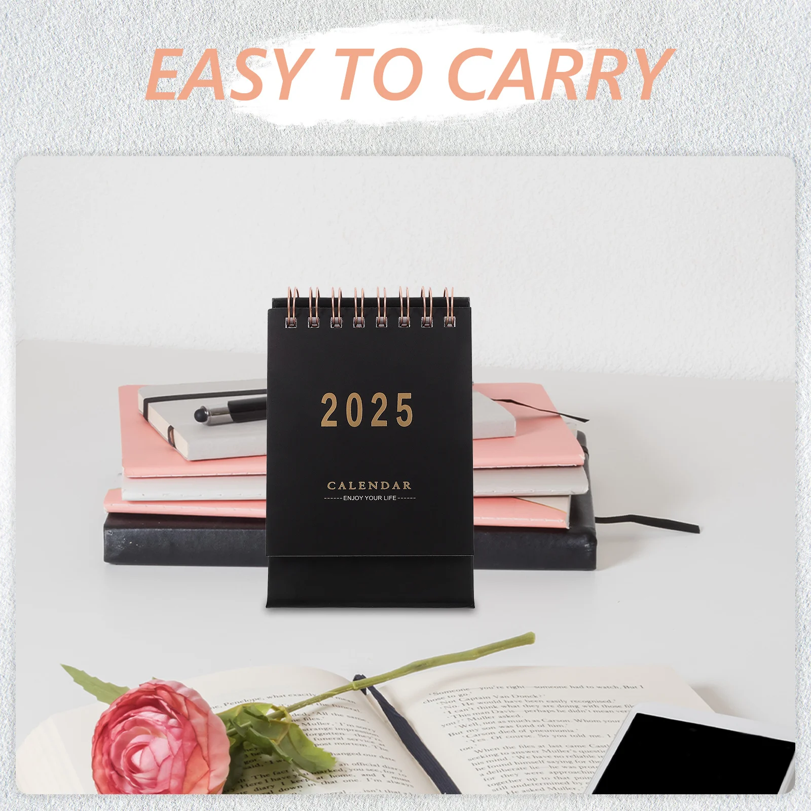 

Настольный календарь-перевертыш 2024-2025, мини-календарь для рабочего стола, толстая бумага, ежемесячные заметки, планирование, офисные принадлежности