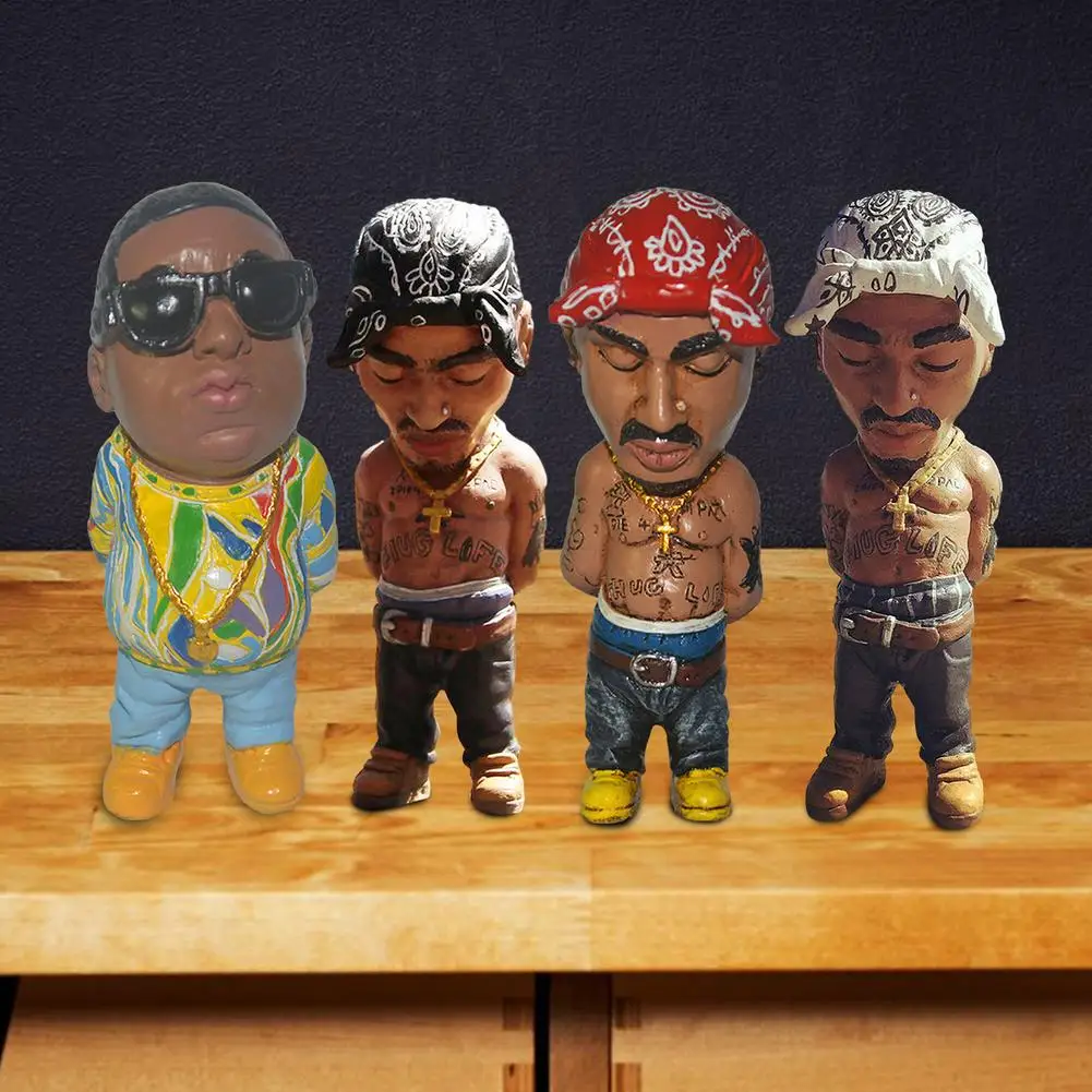 

Mini Resin Ornaments Hip Hop Funny Rapper Bro Figurine Set For Home Indoor Outdoor Ornaments Decorations Party Miniatur Figurin