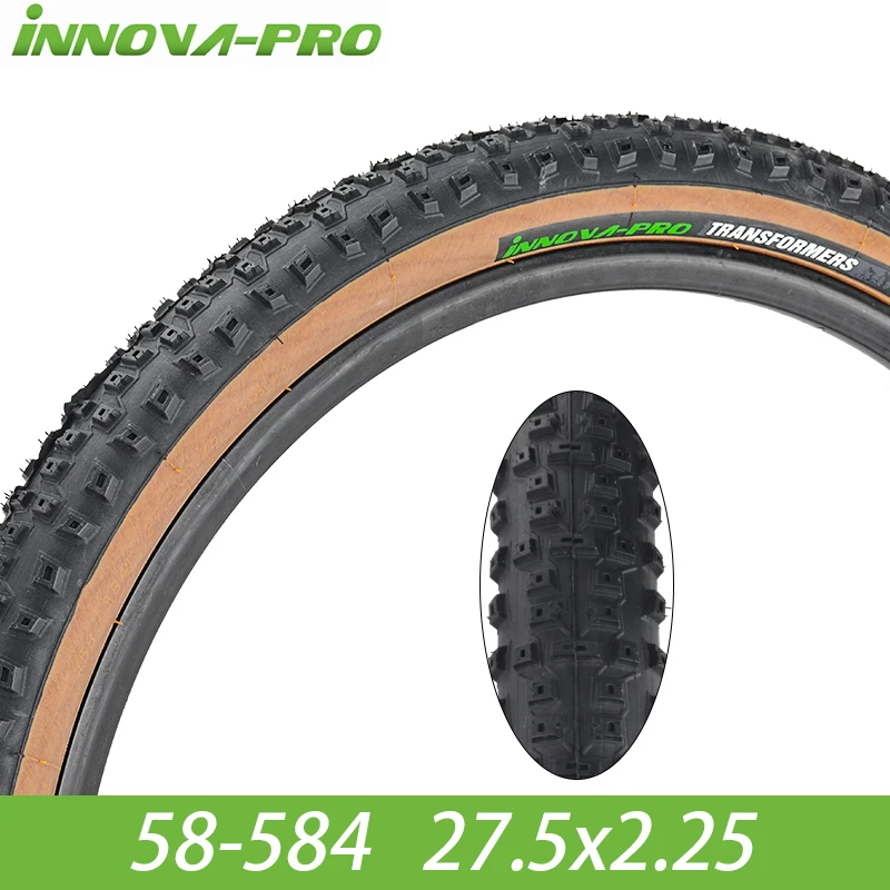 INNOVA PRO 29x2.1 29x2.25 27.5x2.25/2.1 MTB Bicycle Tire 29 inch Ultralight Anti-slip 60TPI Steel Wired Tyre Yellow Brown Edge