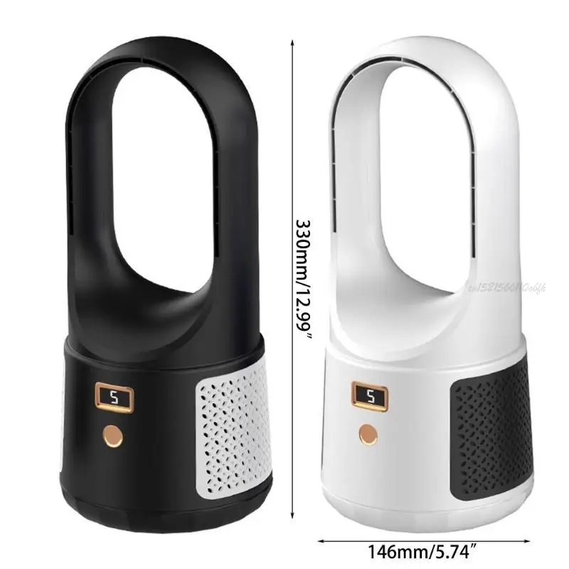 27rb fã portátil sem lâmina com 6 velocidades desktop recarregável fã ar resfriadores ar silencioso fã para o casa