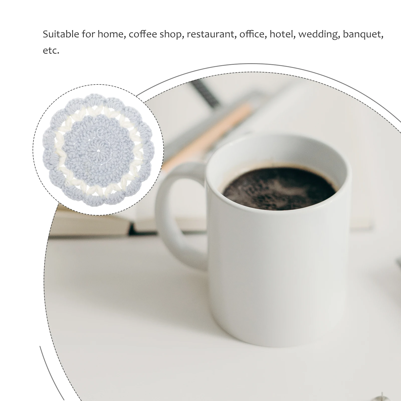 2 pçs cinza algodão h tecido coasters placemats resistente ao calor tapetes de mesa absorvente antiderrapante casa acessórios de cozinha