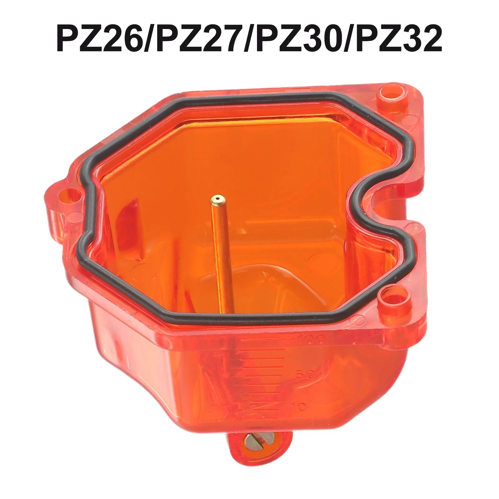 1pc Red Clear Plastic Carburetor Bottom Float Bowl Shell Replacement For PZ26 PZ27 PZ30 PZ32 Carb Carburetors Accessories