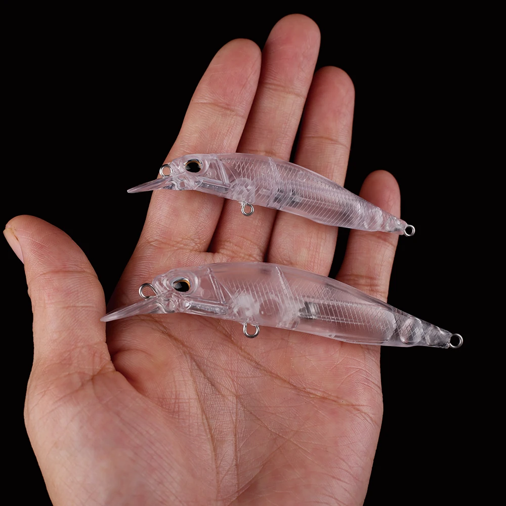 Magnisher Unpainted Minnow Hard Baits 7.5cm/9cm 2 Sizes Fishing Lures Blanks DIY Artificial Bait Wobble Tackle