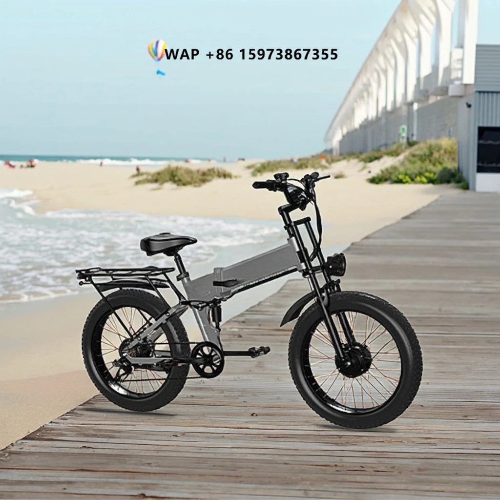 AMYET US Stock Folding Electric Bicycle 750W 52V 24Inch Electric City Bike Foldable Daul Motor Electric Bike
