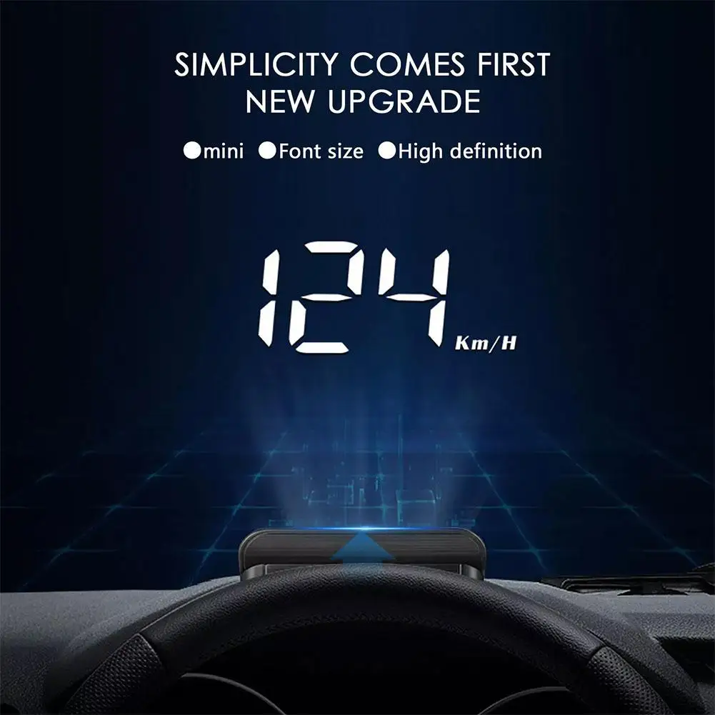 

HUD Head-up Display Windshield Projector Can Display Vehicle Speed Water Temperature Voltage Single Mileage For OBD/USB Por K3T1