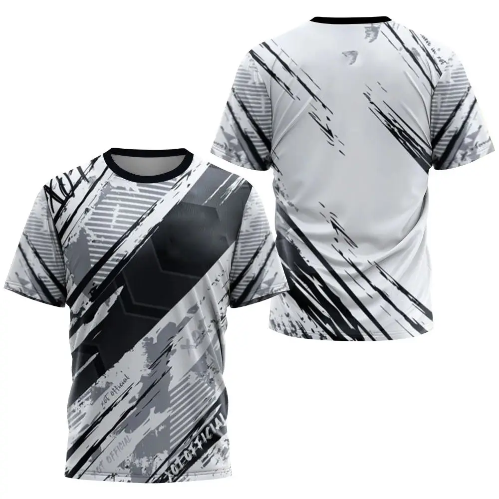 Summer Men's Fitness T Shirt Breathable Short Sleeve O-Neck Pullover Tight T-Shirts Gymnasium Clothing Outdoor Cosy Sports Wear