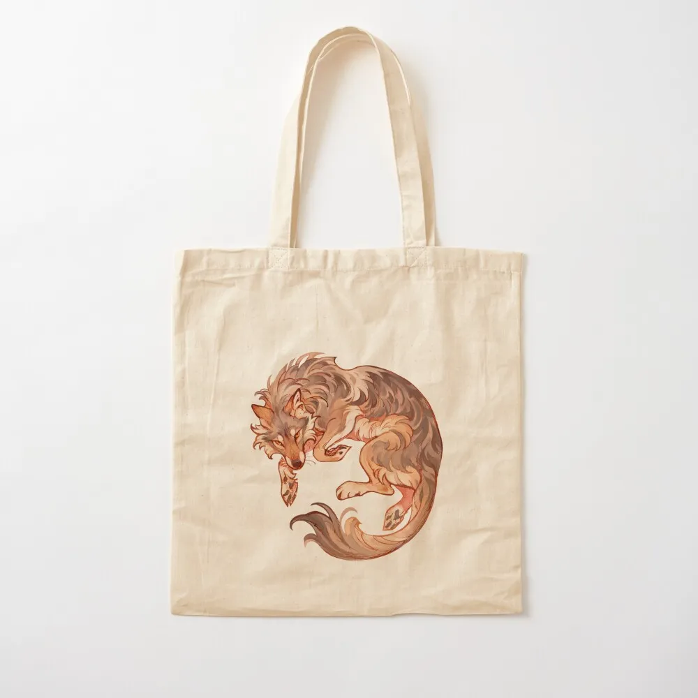 

Gray wolf Tote Bag Fabric bag large size bags shopping bag woman shopping