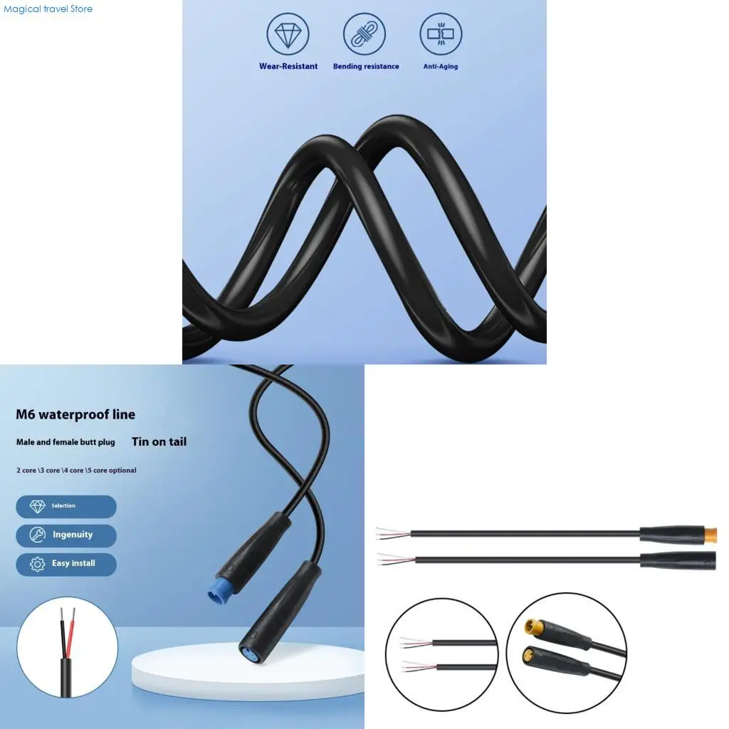N2UB 2PCS High Performances Waterproof Connectors Cable Automotive Cable Plastic Texture for Industrial Electrical Systems