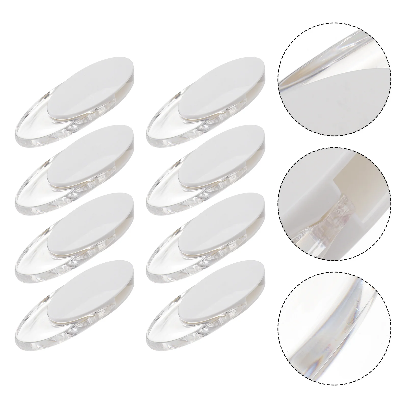 8pcs Vertical Blind Handle Plastic Roller Blind Pull Cord Replacement For Curtains Easy Install Diy Tools