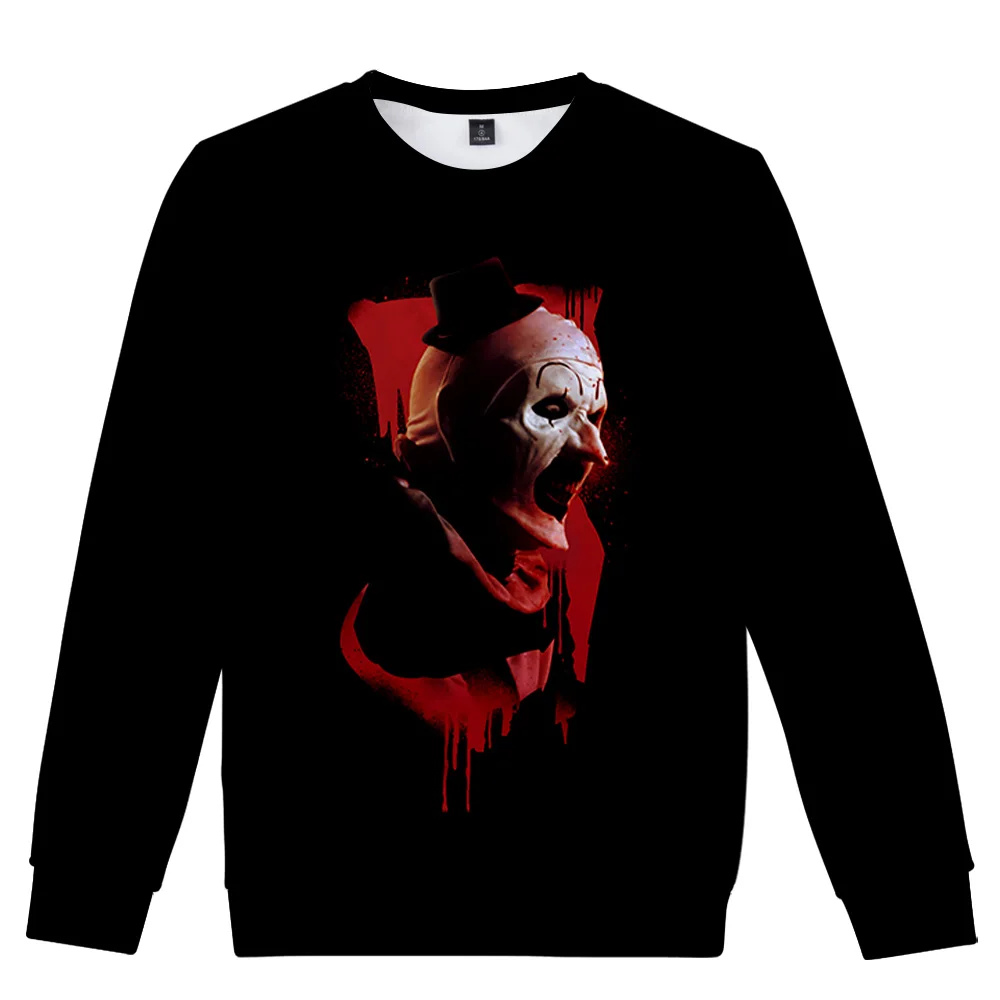 Terrifier 3 Sweatshirt Man/Woman Streetwear Fashion HipHop Hoodie Streetwear Round Neck Pullover Long-Sleeved Pullover